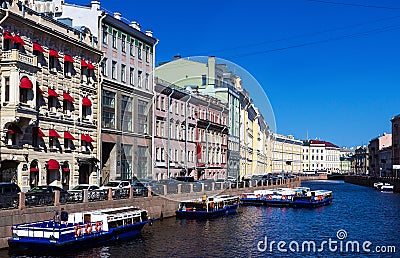 The embankment of the Moyka River. Saint Petersburg. Russia. Stock Photo