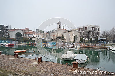 Embankment of the Porto Canale Editorial Stock Photo