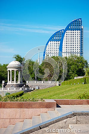 Embankment of Volgograd Stock Photo