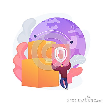 Embargo regulation abstract concept vector illustration. Vector Illustration