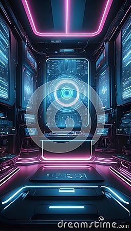 DataEclipse Odyssey: QuantumQuotient Unleashed - A Visual Odyssey into Tomorrow's Data Realms. AI generate Stock Photo