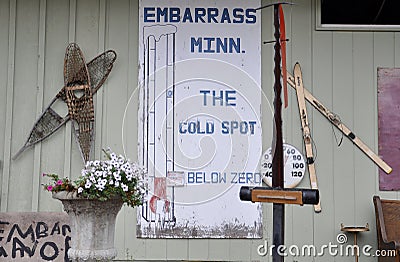 Embarrass, Minnesota Claims Coldest Spot in the Nation. Stock Photo