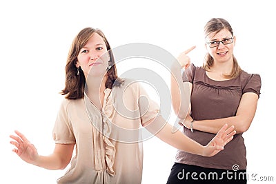 Embarrassing situation Stock Photo