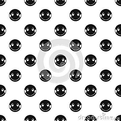 Embarrassing smiley pattern, simple style Vector Illustration