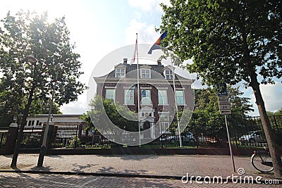 Embassy of Indonesia in the city of The Hague where all diplomats are working in the Netherlands Editorial Stock Photo