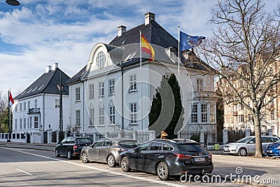 Embassy of Spain in Copenhagen, Denmark Editorial Stock Photo