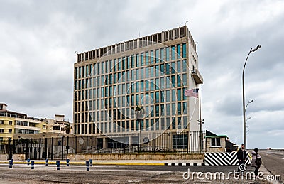Embassy of the United States in Havana, Cuba Editorial Stock Photo
