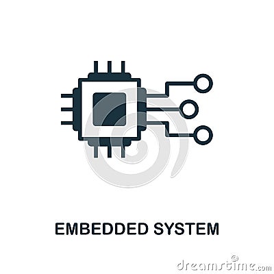 Embedded System icon. Monochrome style design from industry 4.0 icon collection. UI and UX. Pixel perfect embedded system icon. Fo Stock Photo