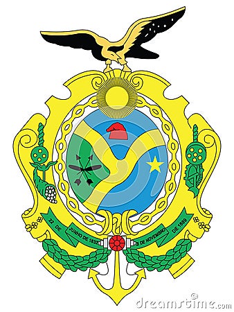 Emblem of Amazonas State Vector Illustration