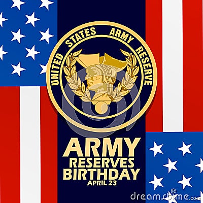 Army Reserves Birthday on April 23 Vector Illustration