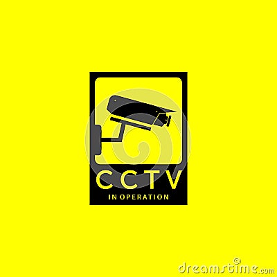 Emblem of CCTV Secure Cam Logo Vector Design Vintage Illustration, Surveillance Protection, CCTV Guard Vector Illustration