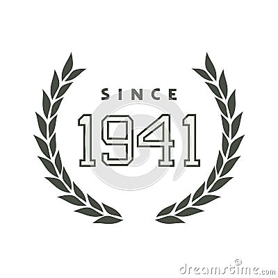 Since 1941 emblem design Vector Illustration