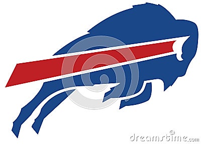 Emblem of the football club Buffalo Bills. USA. Editorial Stock Photo