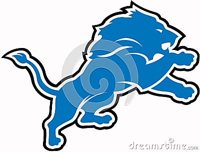 The emblem of the football club Detroit Lions. USA. Editorial Stock Photo