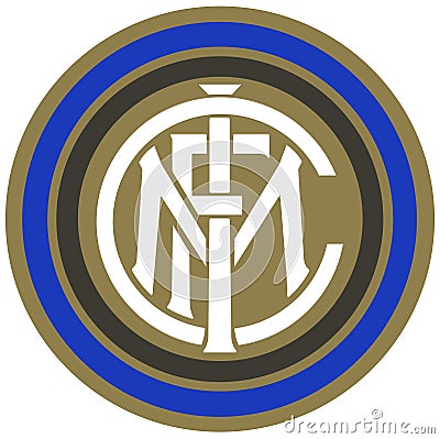 The emblem of the football club `Inter` Milan. Italy. Editorial Stock Photo