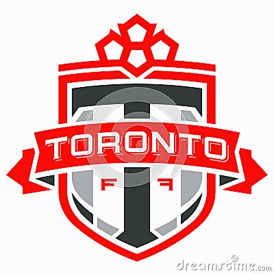 The emblem of the football club `Toronto`. Canada. Editorial Stock Photo