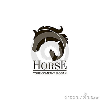 Emblem of horse head Vector Illustration