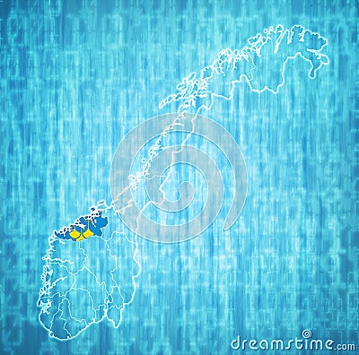 MÃ¸re and Romsdal region on administration map of norway Stock Photo