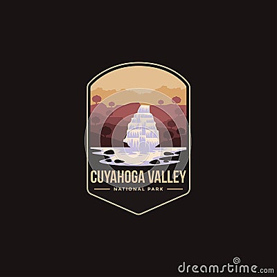 Emblem patch logo illustration of Cuyahoga Valley National Park Vector Illustration