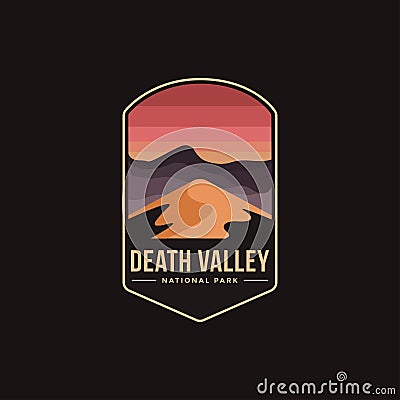 Emblem patch logo illustration of Death Valley National Park Vector Illustration