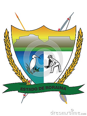 Emblem of Roraima State Vector Illustration