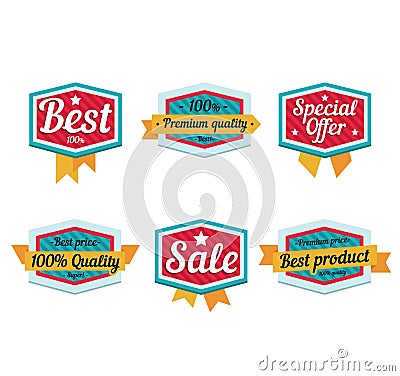 Emblem sale, discount super offer, favorable price Vector Illustration