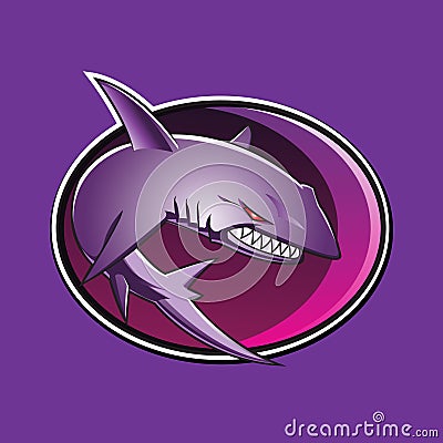 Emblem shark mascot Vector Illustration