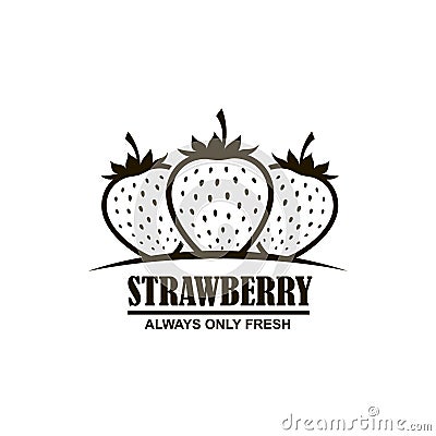 Emblem of strawberries Vector Illustration