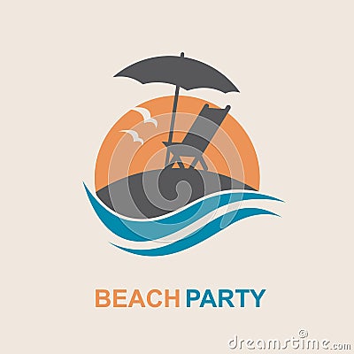 Emblem of summer vacation Vector Illustration