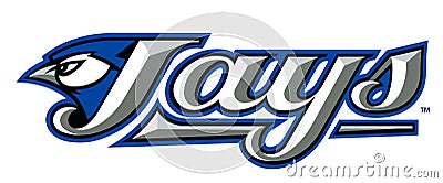 The emblem of the Toronto Blue Jays baseball club. Canada. Editorial Stock Photo