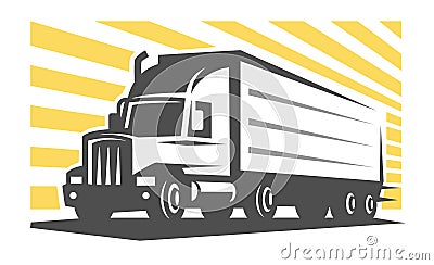 Emblem transportation silhouette Vector Illustration