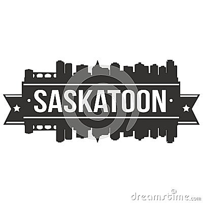 Saskatoon Canada North America Icon Vector Art Design Skyline Flat City Silhouette Editable Template Vector Illustration