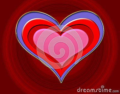 Embossed heart Stock Photo