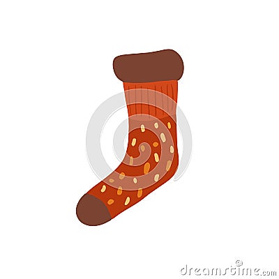 Illustration of a warm cozy sock Vector Illustration