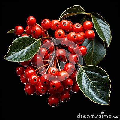 Holly, a plant with red berries and dark green leaves, is used for Christmas decorations Stock Photo