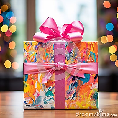 Embrace the Unseen: Unwrapping Birthday Mystery Stock Photo