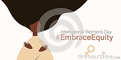 2023 womens day.#EmbraceEquity.Women's Day vector illustration. Cartoon Illustration