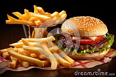 Embracing the vegan fast food trend with plant based options in quick serve dining establishments Stock Photo