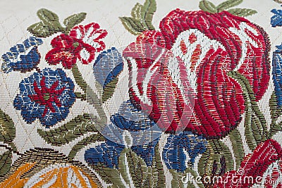 Embroider flower Stock Photo