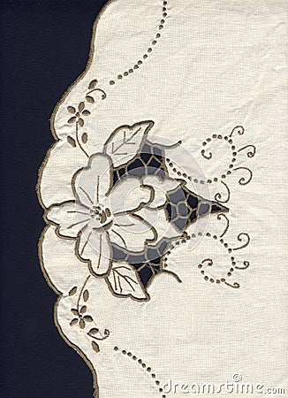 Embroidered doily Stock Photo