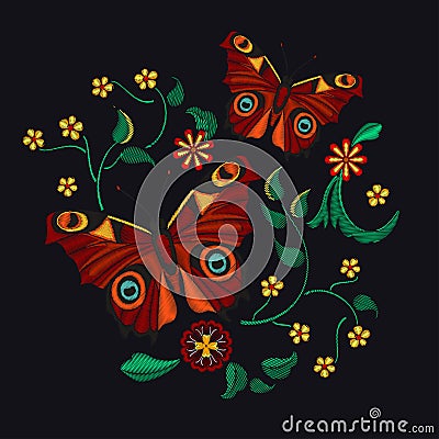 Embroidery Pattern for Design Vector Illustration