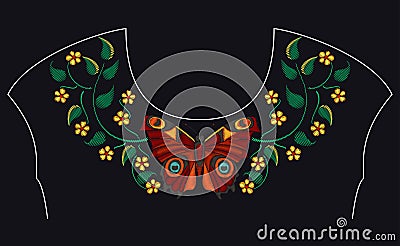 Embroidery Pattern for Design Vector Illustration