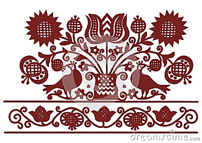 Embroidery pattern 7 Vector Illustration