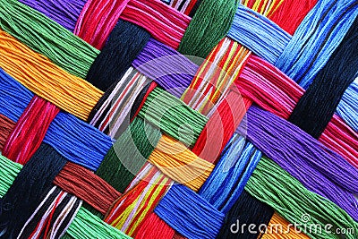 Embroidery threads Stock Photo