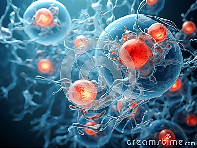 Embryonic stem cells, cellular therapy Stock Photo