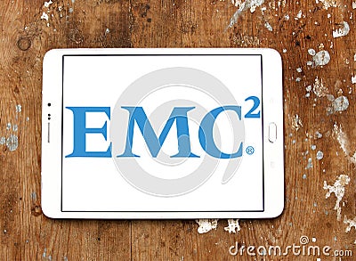 EMC2 data storage company logo Editorial Stock Photo