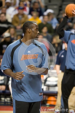 Emeka Okafor Warms Up Editorial Stock Photo