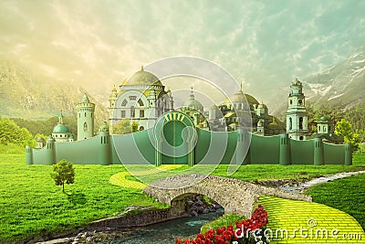 Emerald City illustration Stock Photo