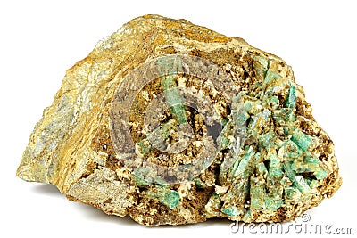 Emerald crystal cluster Stock Photo