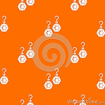 Emerald earrings pattern vector orange Vector Illustration